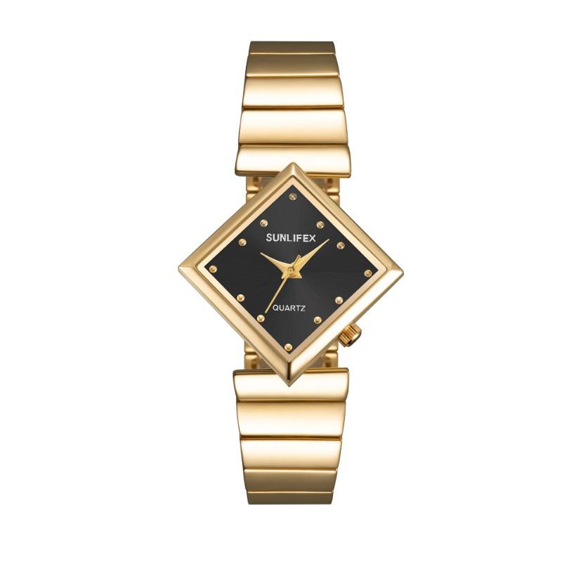 Rare Antique-style Watches Fashion Niche Light Luxury Exquisite Women's Quartz High-grade Diamond Triangle Oval Dial Fashion Watch