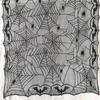 Scary Spiderweb Fabric Table Cloth Black Lace Table Cover With Spiderweb Bat Motifs For Home Decors Washable Table Cloth