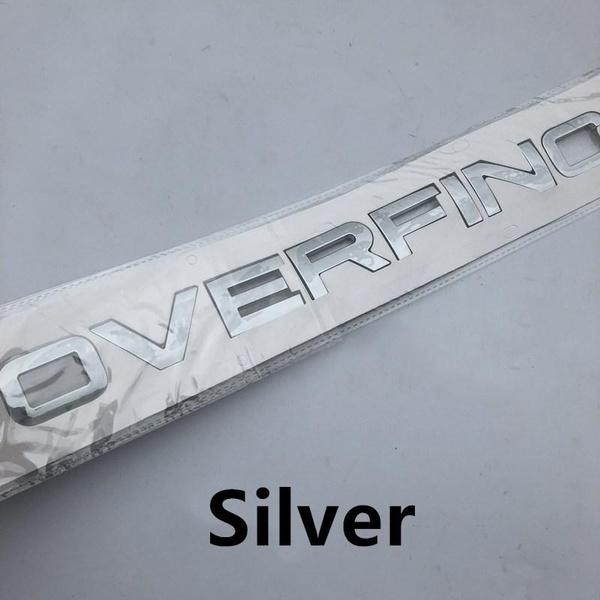 

ABS Емблема заднього багажника автомобіля Наклейки на бокові крила для OverFinch Defender Discovery 1 2 3 4 Evoque Range Rover Evoque Аксесуари срібний