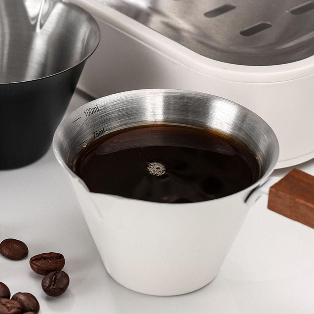 Ausgießer Espressomessbecher Klare Kapazitätsmarkierungen Espresso Extraktionsbecher Backhelfer
