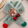 Kids' Christmas Cartoon Scarf: Warm Faux Rabbit Fur Neck Warmer – Cute Winter Gift for Baby & Toddler