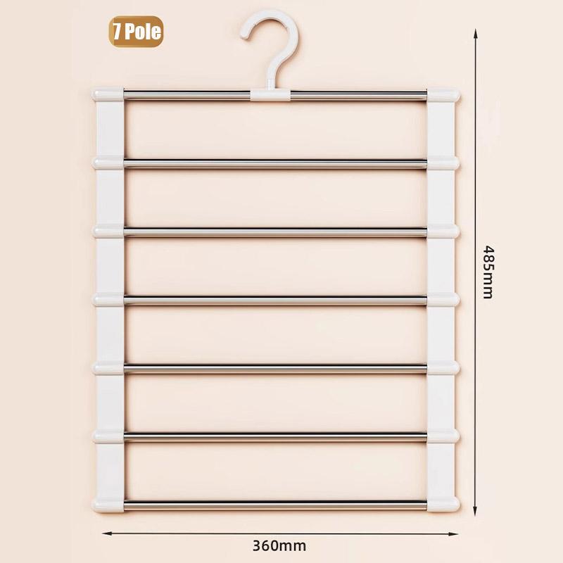 

Вешалка для брюк из нержавеющей стали Magic Складная вешалка для брюк для экономии места в гардеробе Лестница Вешалки Органайзер для шкафа