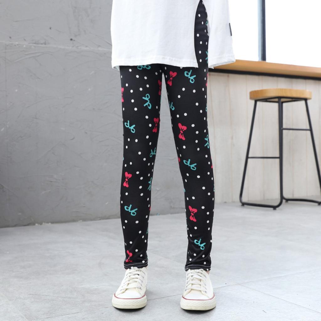 Enfants, Extensibles, Leggings, Pantalon Fille, Été, Coupe Ajustée, Pantalon Imprimé