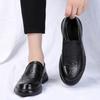 2025 autumn new soft leather men's shoes breathable business dress leather shoes men's trend versatile round head casual shoes men