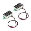 2Pcs Digital Voltmeter Voltage Meter 3 Wire 0.36in Green LED Display DC0.00V?30.0V