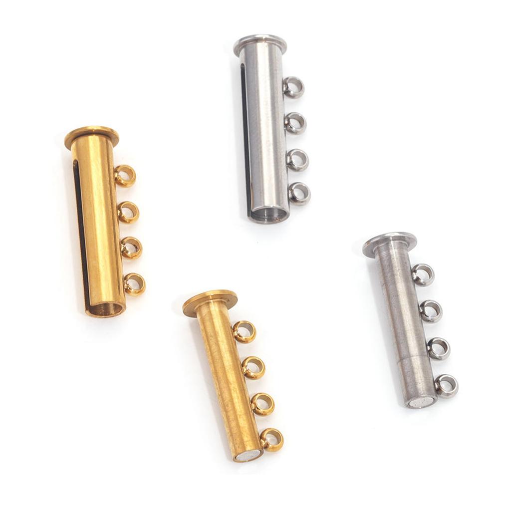 Zapięcie zatrzaskowe ze stali nierdzewnej 304 Łącznik rurowy do łączenia naszyjników lub bransoletek Akcesoria do tworzenia biżuterii