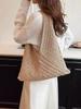 Hollow Hand-woven Bag Women's Leisure Large-capacity Straw Bag Seaside Vacation Shoulder Beach Bag Knitted Tote Bag