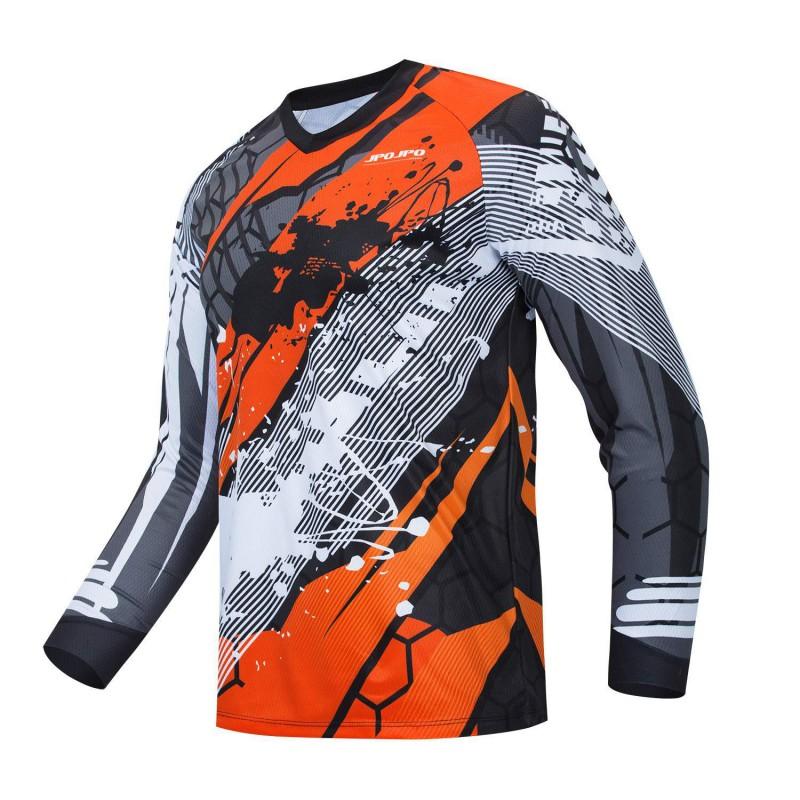 Men Women Cycling Jersey Long Sleeve Quick Dry UV Protection Mountain Bike Downhill Racing Shirt