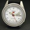Seiko 5 AUTOMATIC VINTAGE 6106B JAPAN MENS ARABIC WHITE DIAL WATCH A702453-5 R124-a702453
