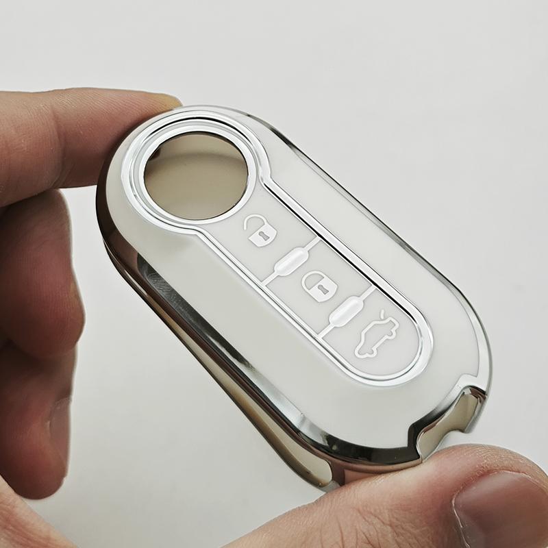 1pc New TPU Car Key Case Cover Shell For FIAT 500 Ducato Punto Panda Lancia Musa Citroen Jumper Peugeot Boxer Accessories
