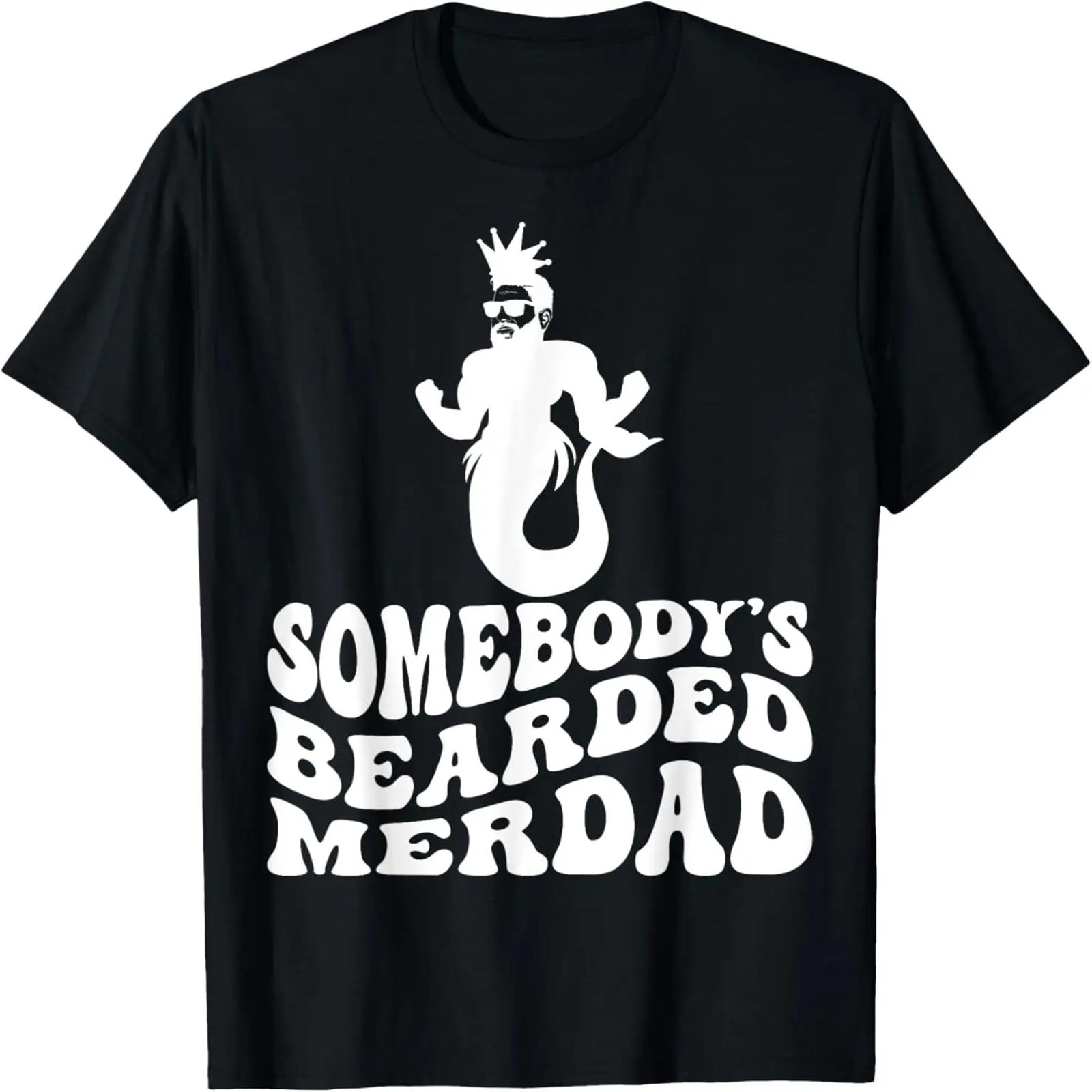 Funny Bearded Man Awesome Dads Have Tattoos And Beards T-Shirt S