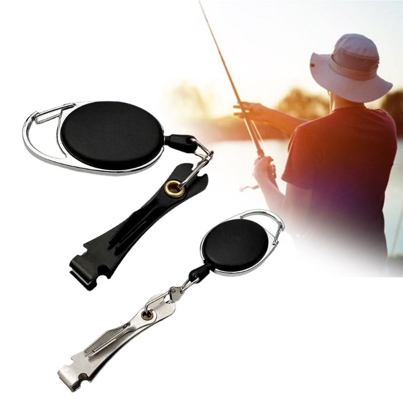 Tackle Box Accessories Knot Tying Tool Line Cutter Fishing Clippers with Retractor Multifunctional Fly Fishing Nipper