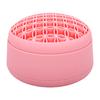 5 in 1 Makeup Brush Cleaner Mat Multifunctional Foldable Silicone Brush Cleaner with Drying Holder for Powder Puff Pink