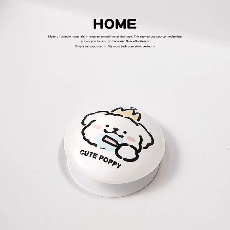 Durable Ceramics Bathroom Sink Plug Stopper Drain Stopper Anti-Odor Bathroom Sink Drain Plug Pressure Drain Filter Universal