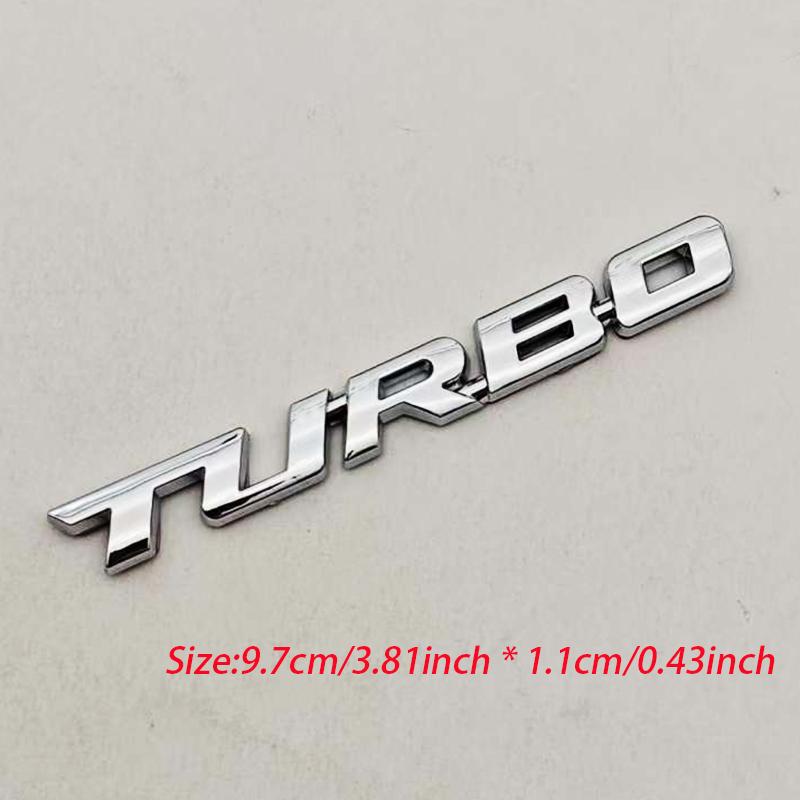 Car Sticker Turbocharged Turbo ABS 3D Badge Car Modification Accessories Rear Marking Side Marking Decorative Car-Sticker
