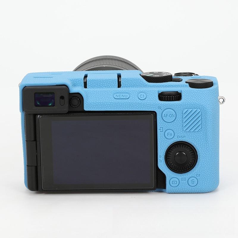

Silicone Cases for Sony A7CR and A7CII, Camera Bags for A7CR Mirrorless Cameras, Anti-Fall Protective Cases for A7CII Cameras небесно-голубой