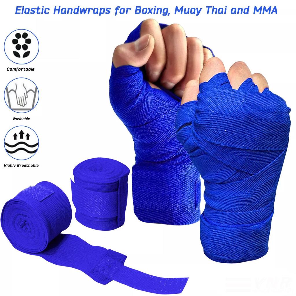 1 Pair 3M Boxing Hand Wraps Elastic Muay Thai Sanda Wrist Support Bandage Hand Protection for Adults & Kids