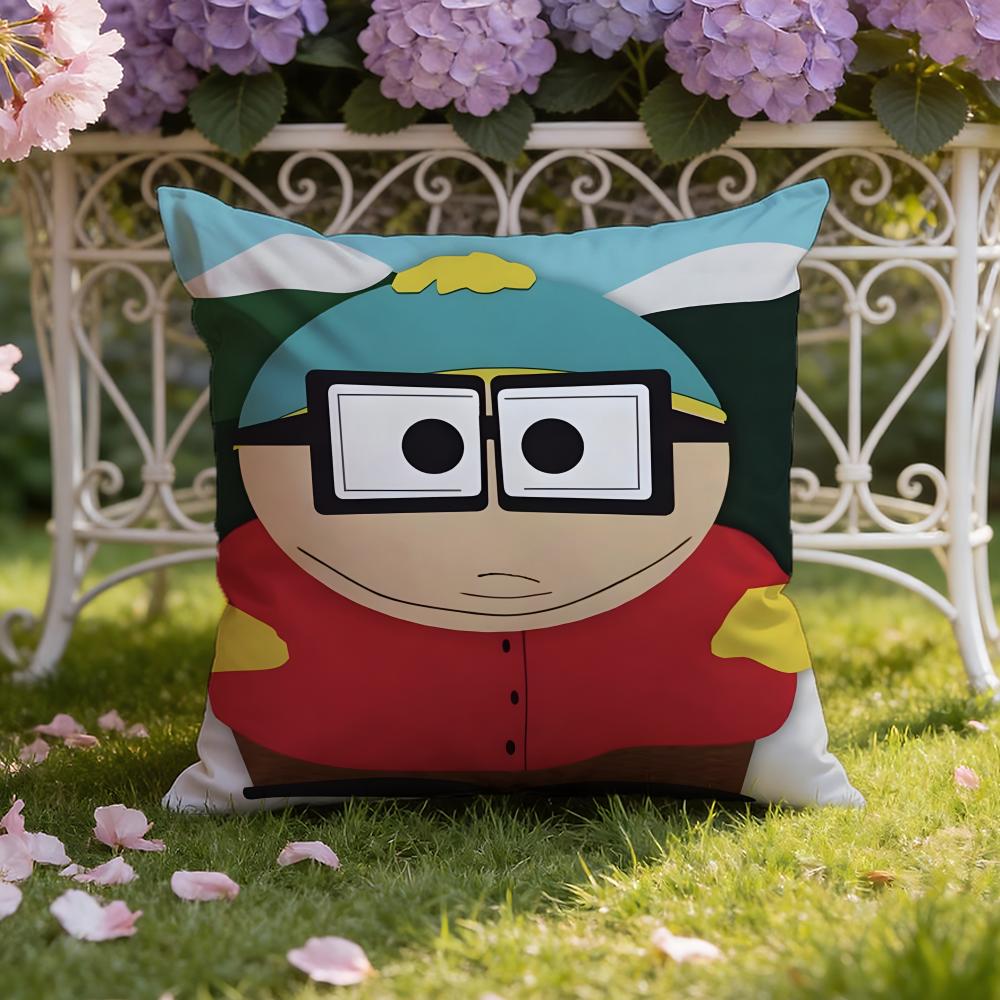 Cartoon Anime S-South P-Park Cushion Cover Home & Car Dual-Scene Pillow Cover: Reversible for Premium Comfort