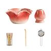 Japanese Style Ceramic Matcha Tool Flower Shaped Matcha Making Kit Matcha Tea Set  Matcha Lovers