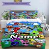 3pcs Duvet Cover Set (1*Duvet Cover + 2*Pillowcase, Without Core), Custom Name Sprunki Game Pattern Bedding Set, Home Bedroom Decor Gift