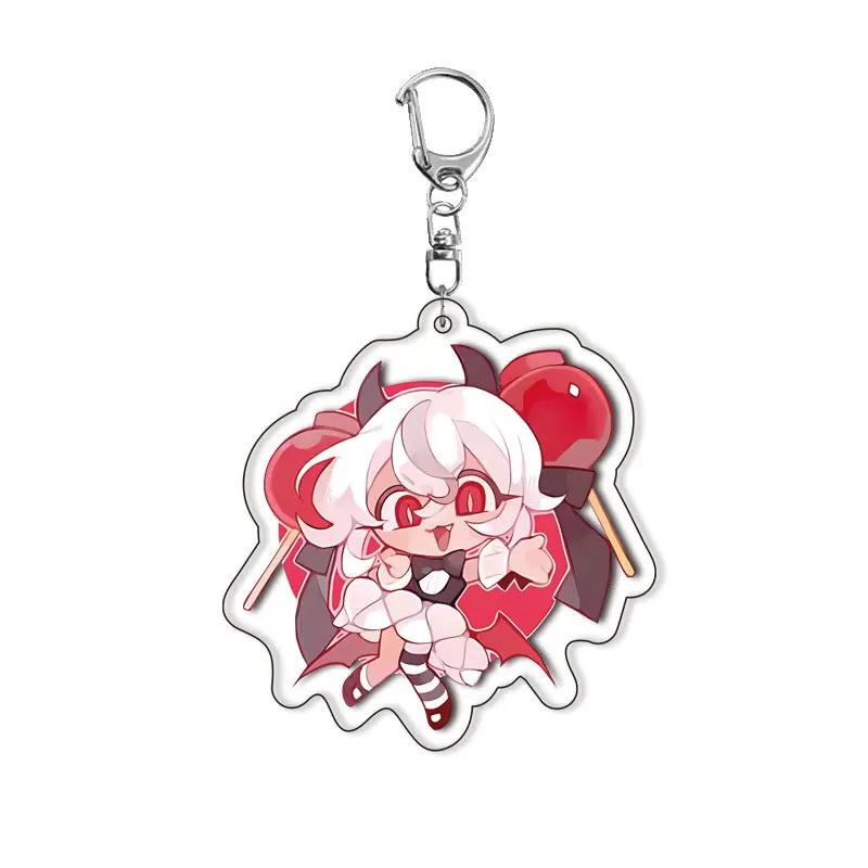 New Game Cookie Running Acrylic Fun Keychain Shadow Milk Pure Vanilla Cookie Pendant Keyrings Fans Gifts Bag Hanging Accessories