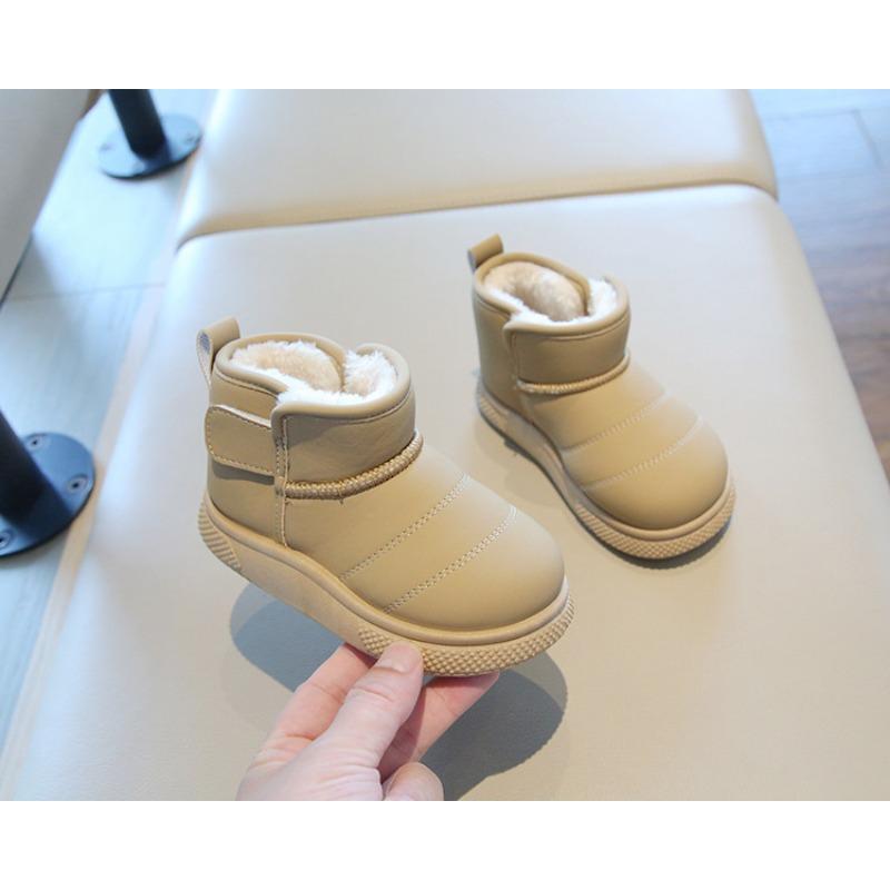 Warm Thickened Fleece Lined Children Ankle Snow Boots For Boys And Girls