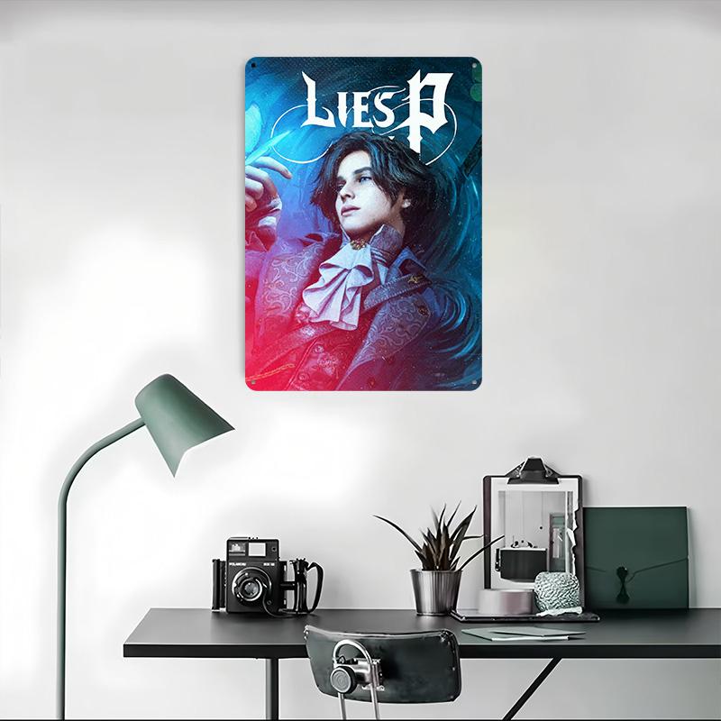 Lies of P Game Art Tinplate Poster Customized Wall Art Vintage Metal Signs Retro Tin Plaque for Bedroom Decoration Gaming House
