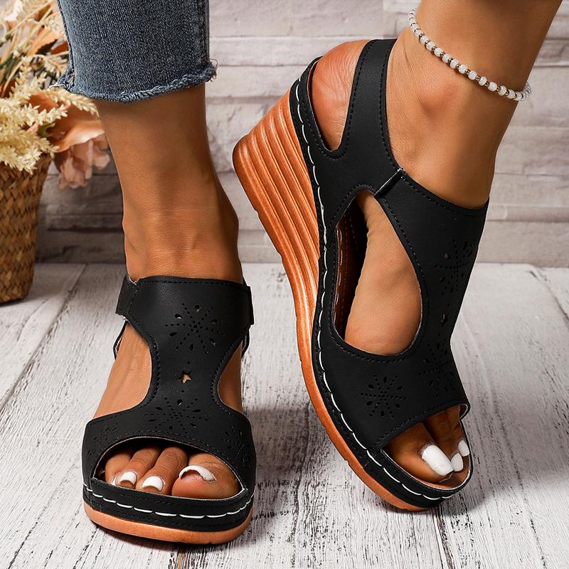 Fashion Women's Summer White Wedge Sandals Plus Size Lightweight Non Slip Walking Sandals Woman Comfortable Casual Beach Shoes for Women