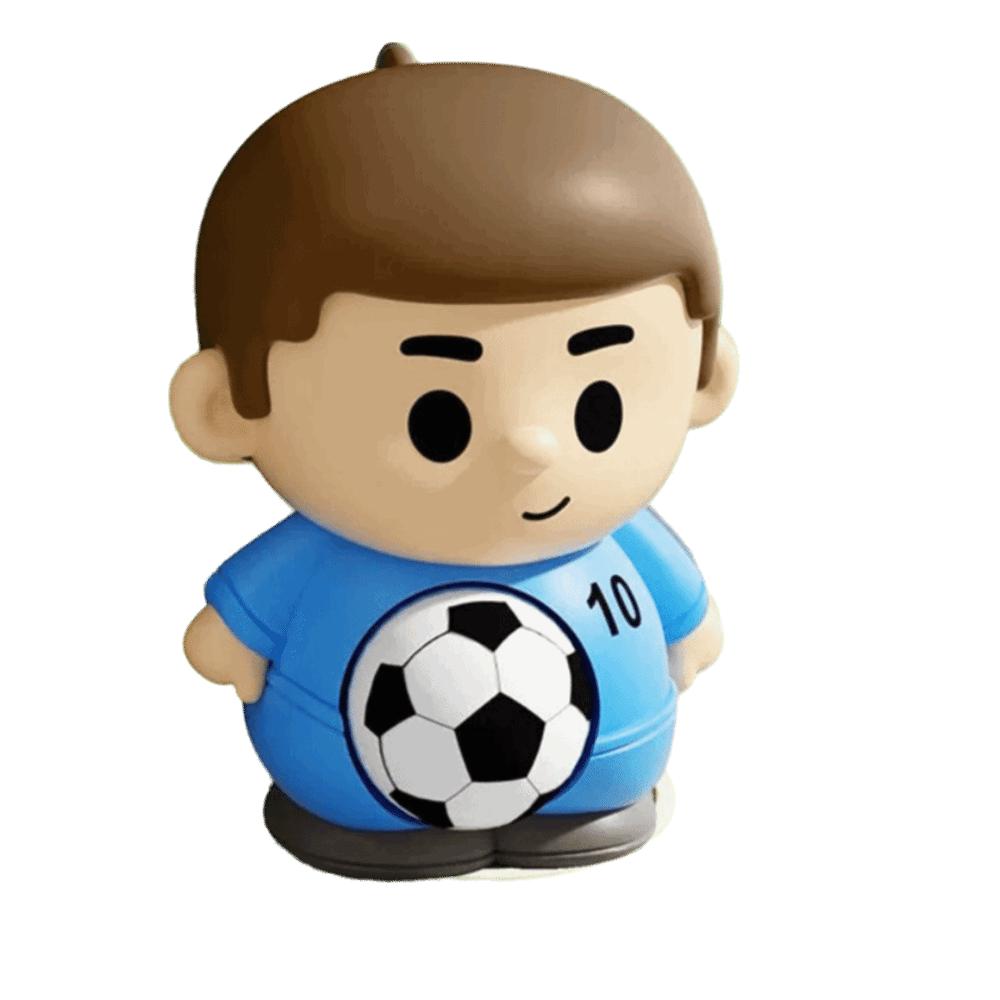 Rebound Football Player Pinch Toy Press Football Squeeze Toy Decompression Toy Backpack Pendant