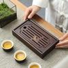 Natural Bamboo Tea Drainage Board Simple Tea Storage Tray Retro Bamboo Tea Tray  Tea Room