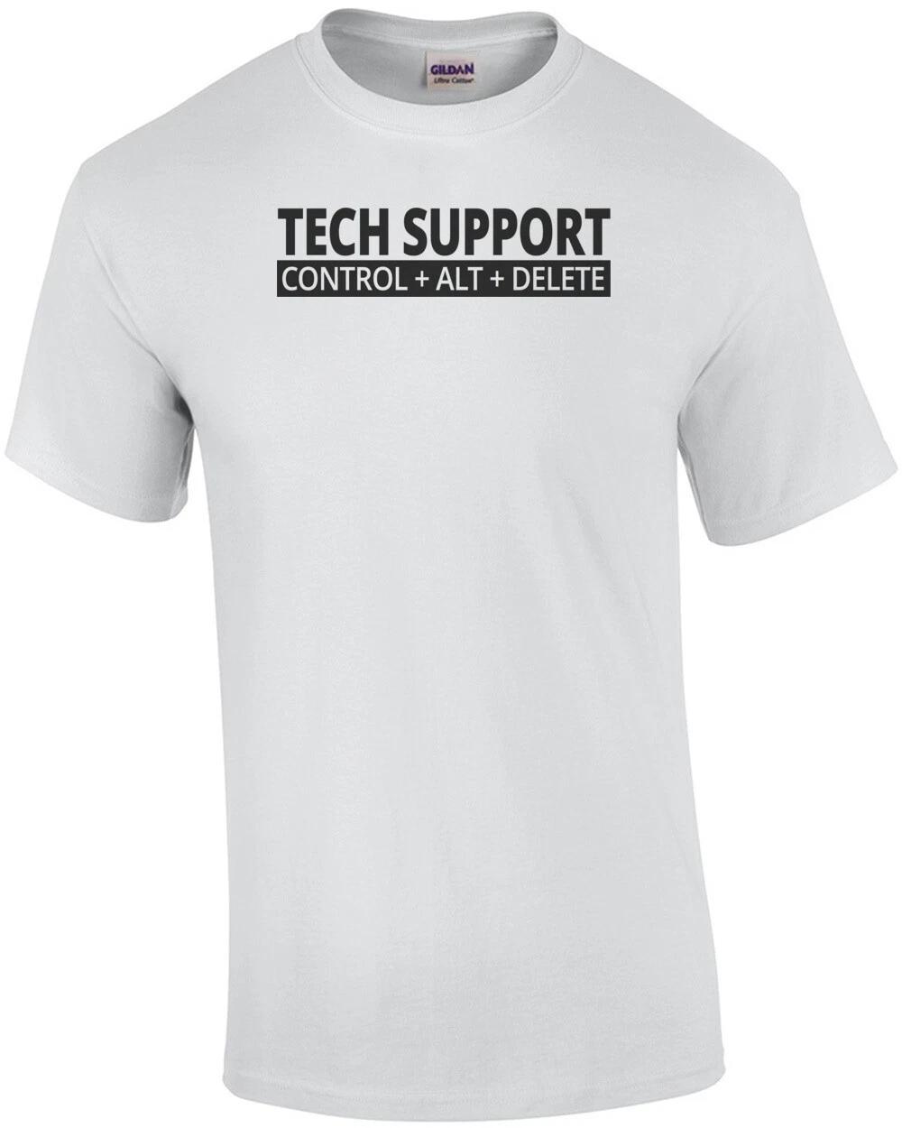 Tech Support Control Alt Delete T-Shirt S