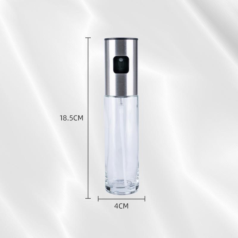Stainless Steel Spray Oil Bottle with Glass, Hand-pressed Spray Oil Bottle, Oil Control Bottle, Kitchen Tools, Healthy Diet
