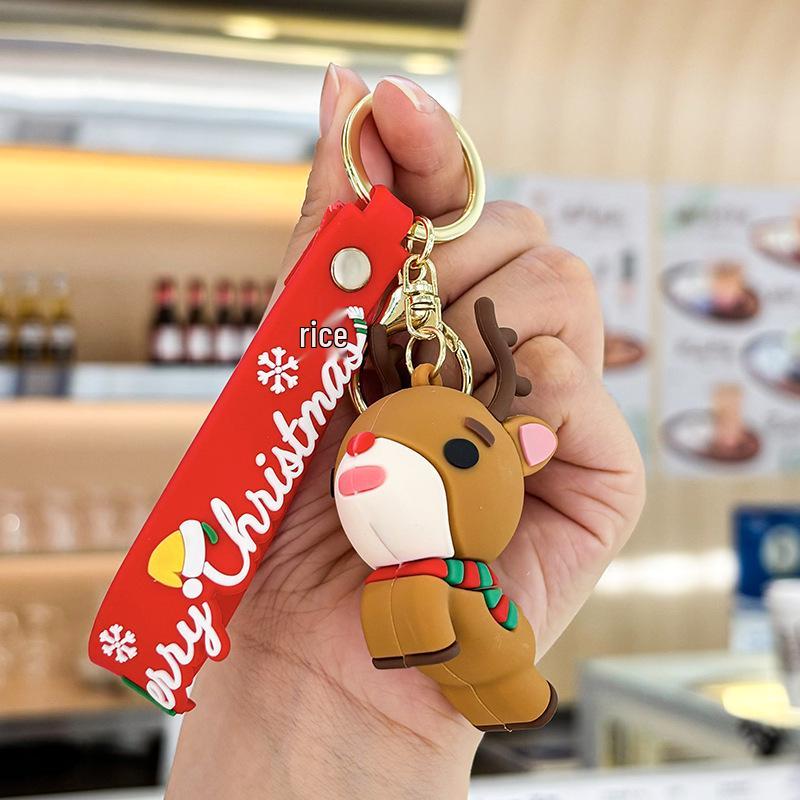 Creative Santa Claus Keychain & Car Pendant - Festive Bag Charm for Christmas