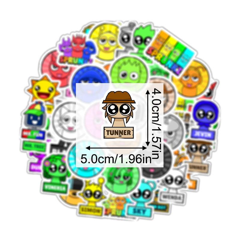 50/100 Unique Incredibox Plush Rhythm Box Graffiti Computer Decoration Music Hip Hop Game Stickers