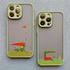 Cute Vacation On Beach Cartoon Phone Case for iPhone 16 15 14 Pro Max Plus 11 12 13 Pro Max Mini XR XS X SE2 Shockproof Covers
