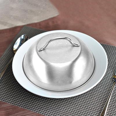 Coperchio Vapore Resistente al Calore Antipolvere Ispessito Antischizzo con Manico Accessori per Piastra Barbecue da Esterno Coperchio a Cupola in Acciaio Inossidabile Fornitura Ristorante