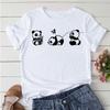 Summer Tshirts Cartoon T Shirt Unisex Kawaii Panda Yoga Print Graphic T Shirts Cute Girl Harajuku Anime Cartoon Female Clothes