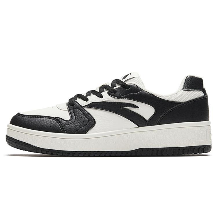 

New Anta Cushioning, Wear Resistant Low Top Skateboard Shoes Women s Black White 922518068F-4 36