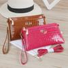 Fashion new glossy patent leather women's bag messenger bag casual alligator pattern women's clutch bag women's small bag