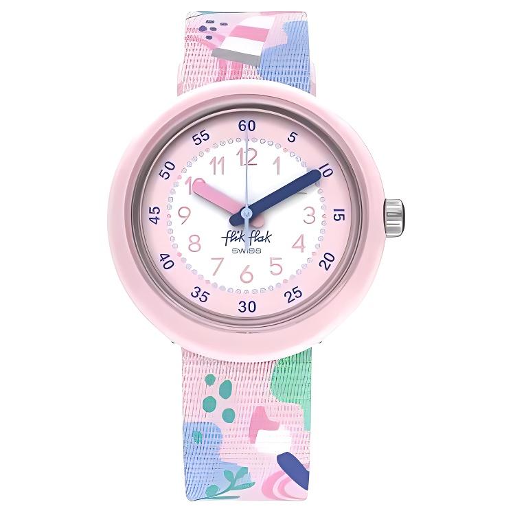 Swatch Flik Flak Future Dreams Series Quartz Watch 30m Water Resistant Women watches White ZFPNP142 White Dial