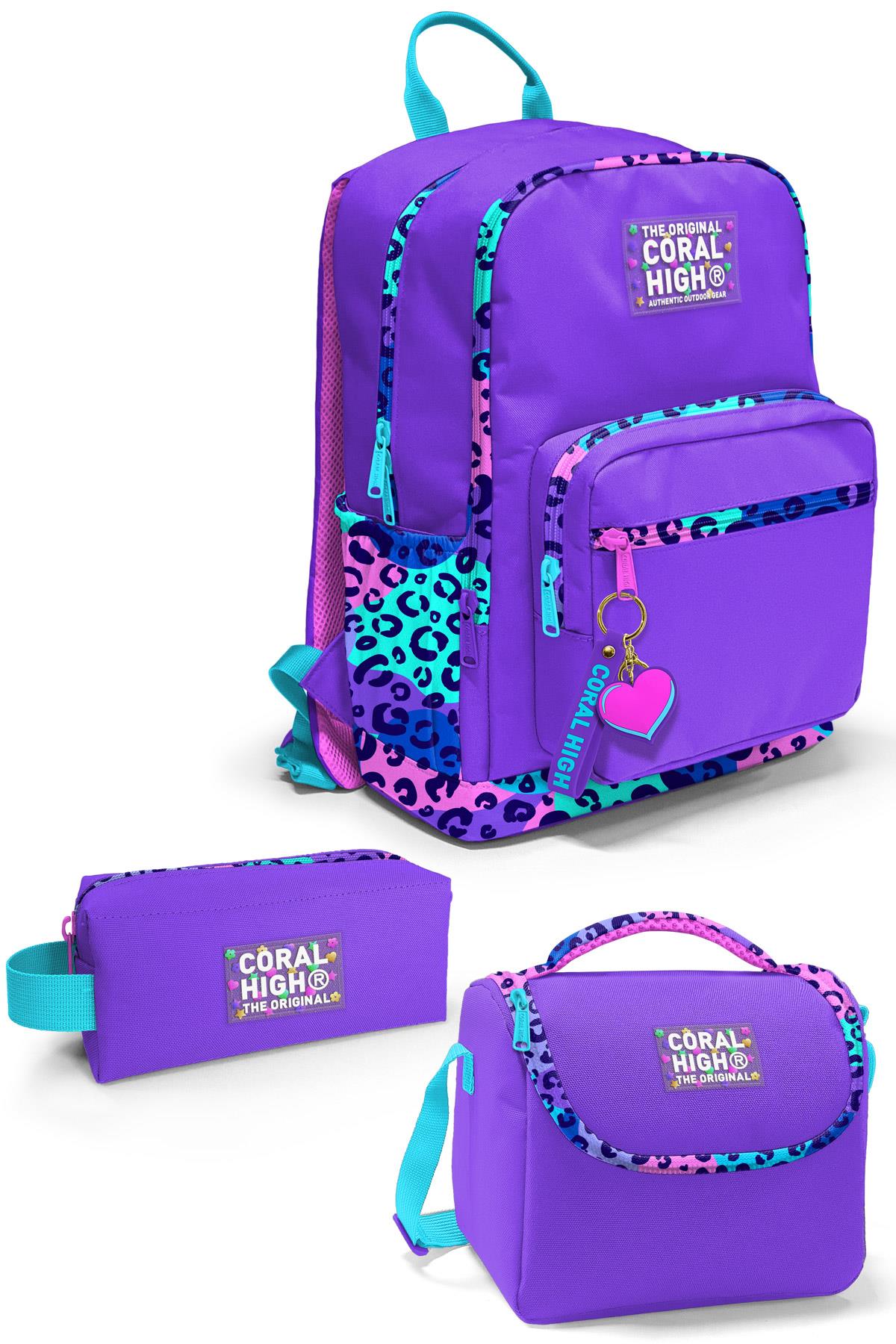 

Coral High Mor Leopar Desenli 3’lü Okul Çanta Seti SET0123632