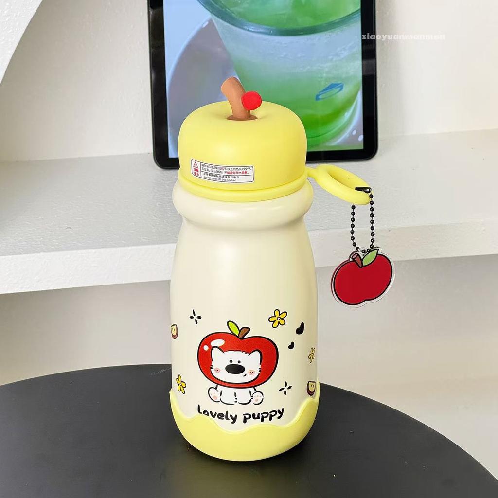 Portable student school large-capacity thermos cup cute new girls portable cup direct drink high-value cartoon