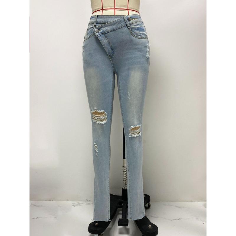 High-waisted Jeans Women's Pant Stretch Thin Slim Small Foot Pencil Trousers