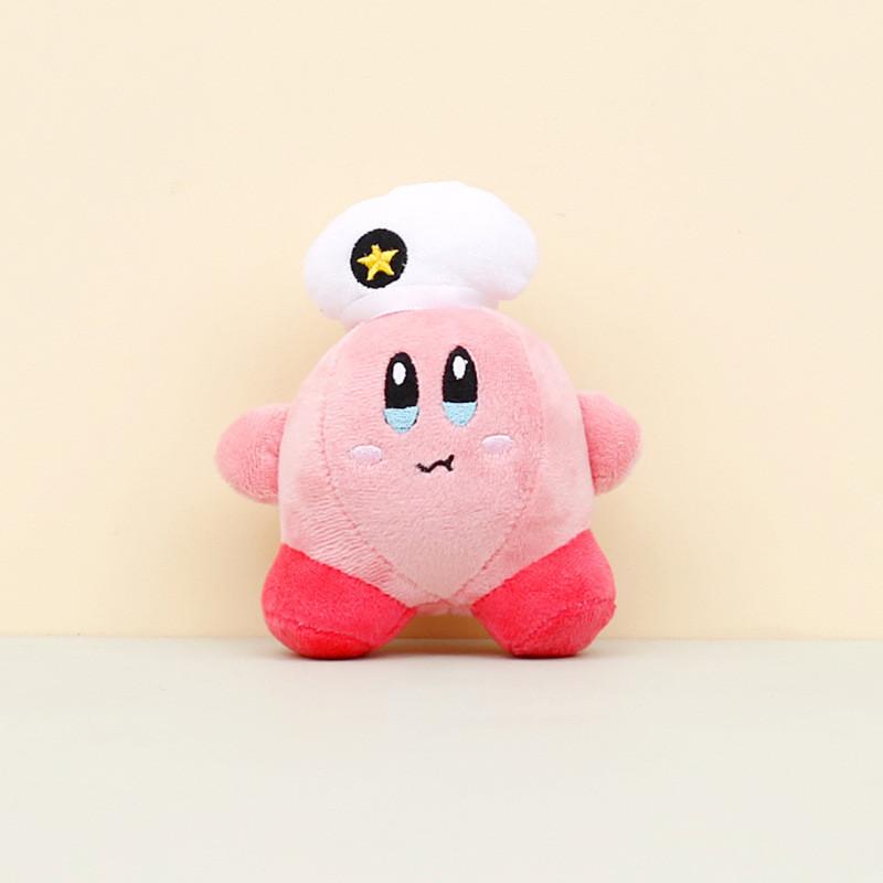 Cute Pink Kirby Plush Keychain Soft Toy Cartoon Figure Wholesale Backpack Decoration ChefLantern