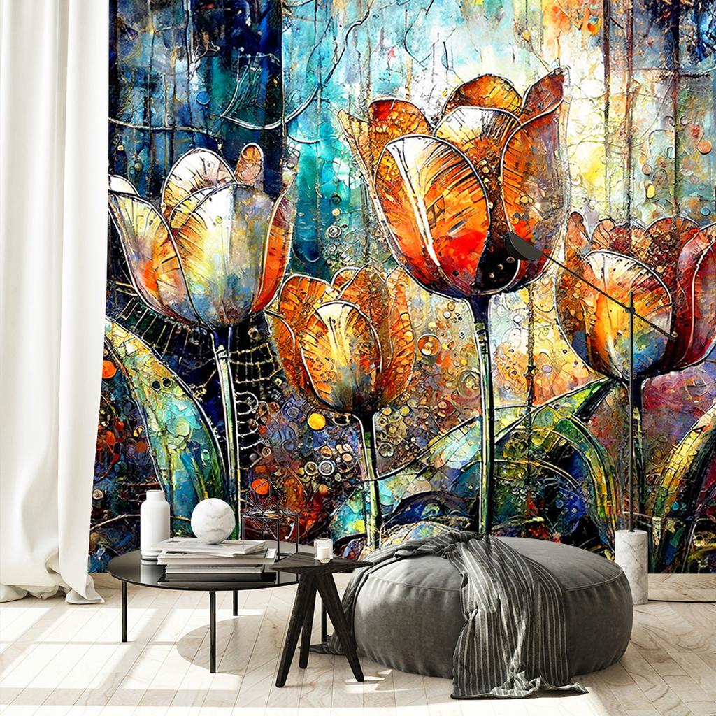 Wallpaper Flowers Abstract Colorful