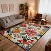 Vintage Classic Flowers Fluffy Living Room Carpet Decoration Bedside Easy Clean Soft Rug Large Area Non-slip Luxury Floor Mats
