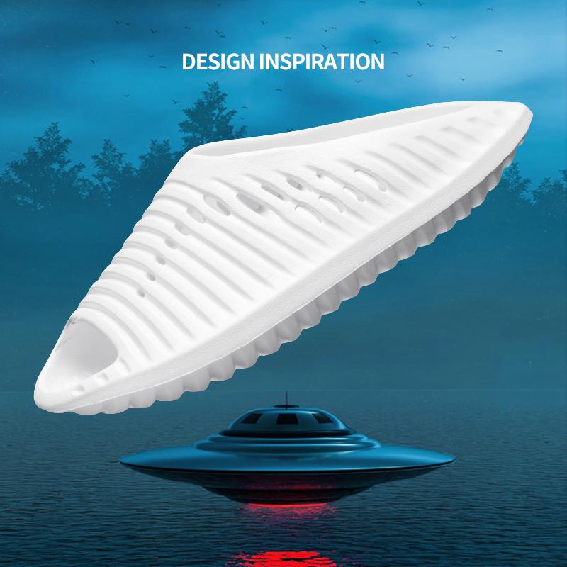 

Новые мужские тапочки с открытым носком, модные повседневные дышащие домашние тапочки, однотонные, мягкие, износостойкие, нескользящие, мужские пляжные туфли 39-40