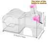 Acrylic Hamster Hideout 3 in 1 Sand Bath Box Tunnel System Small Pet House  Sleeping Den