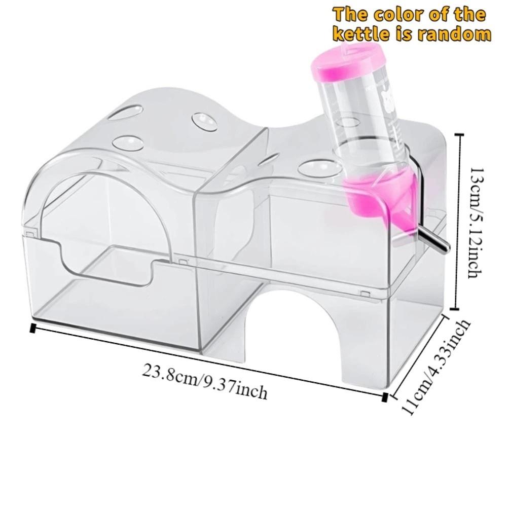 Acrylic Hamster Hideout 3 in 1 Sand Bath Box Tunnel System Small Pet House  Sleeping Den