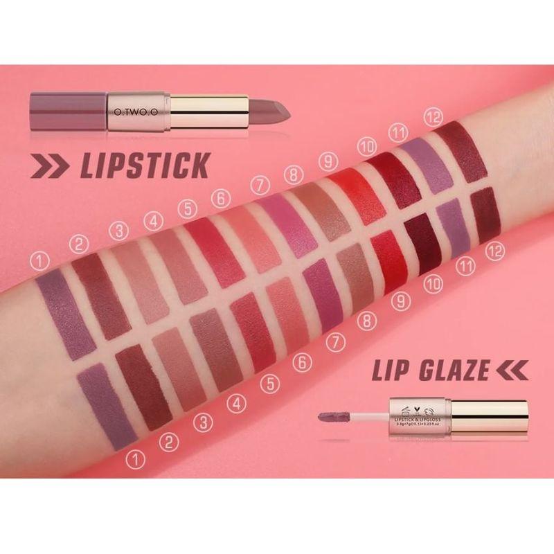 O.TWO.O - 2 in 1 Matte Liquid Lipstick - 4 Colours